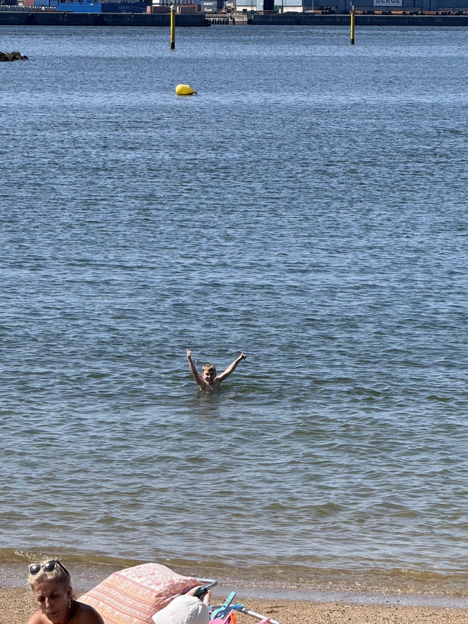 First swim at Areetako hondartza
